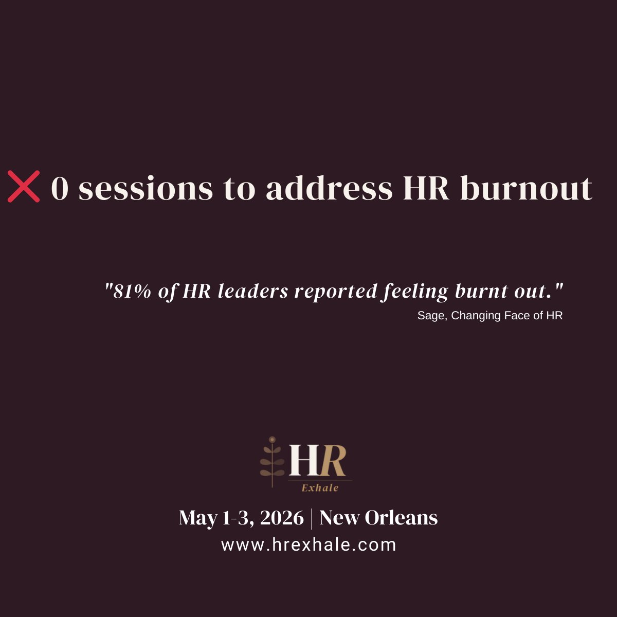 0 sessions to address HR burnout — HR Exhale